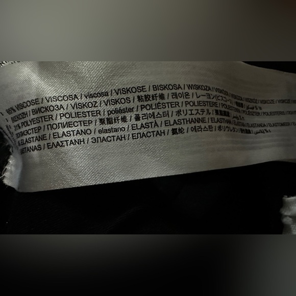 386 Mango | NWOT Black Mid Rise Thick Stretch Leggings Dress Pants (Size M) - Picture 10 of 13